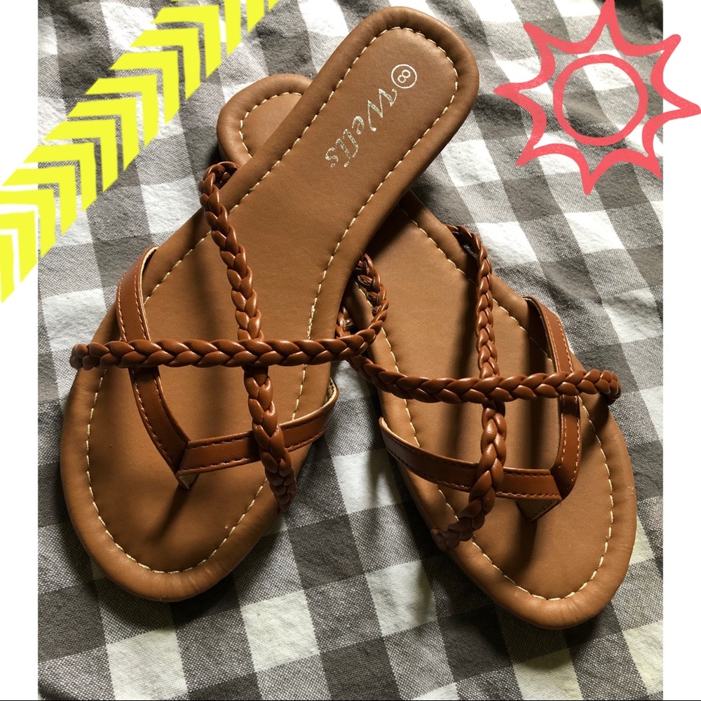 Braided Slip-on Sandals NWT